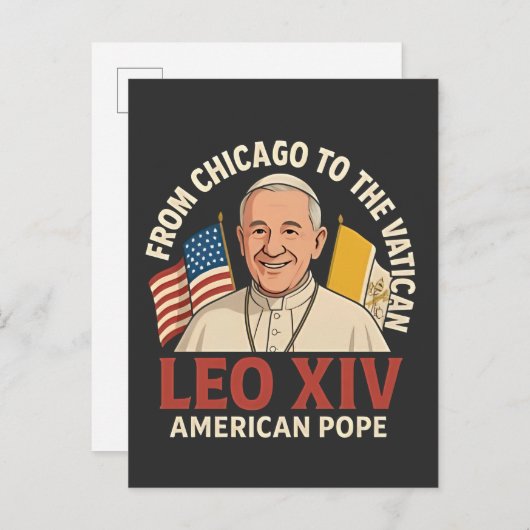 アメリカの教皇レオ カトリック教会 キリスト教 信仰 インビテーションポストカード (正面/裏面)