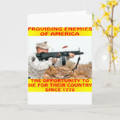 アメリカの敵は国のために死ぬ1775 カード (黄色い花)