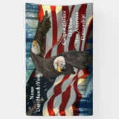 アメリカの新市民権おめでとう 横断幕 (縦)
