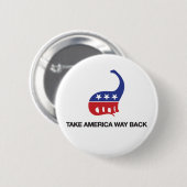 アメリカの方法背部ボタンを取って下さい 缶バッジ (正面&裏面)