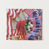 アメリカの旗とゴルフボール タペストリー (正面(横))