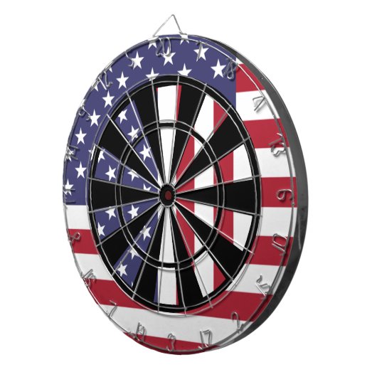 アメリカの旗の芸術の数々のなリング ダーツボード (正面右)