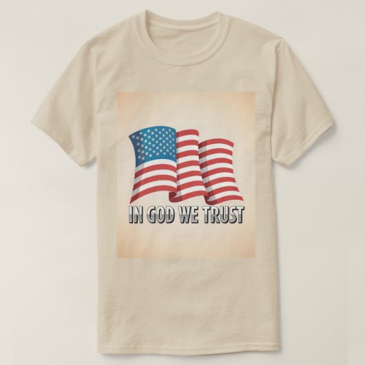 アメリカの旗を信じる男の砂Tシャツ Tシャツ (デザイン正面)