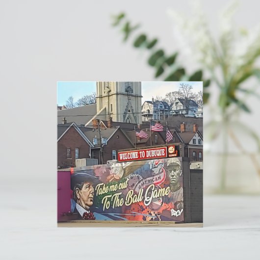 アメリカの旗を持つアイオワのドゥブケへようこそ (スタンド正面)