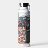 アメリカの旗を持つアイオワのドゥブケへようこそ ウォーターボトル (背面)