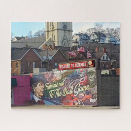 アメリカの旗を持つアイオワのドゥブケへようこそ ジグソーパズル