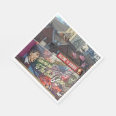 アメリカの旗を持つアイオワのドゥブケへようこそ スタンダードランチョンナプキン (角)