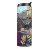 アメリカの旗を持つアイオワのドゥブケへようこそ タンブラー (回転左)