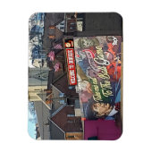 アメリカの旗を持つアイオワのドゥブケへようこそ マグネット (縦)