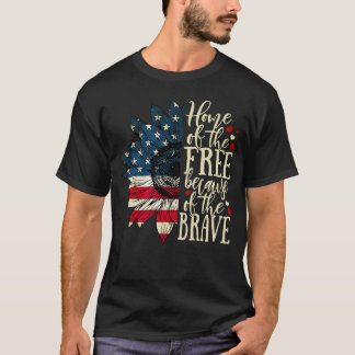 アメリカの旗兵の自由の家 Tシャツ