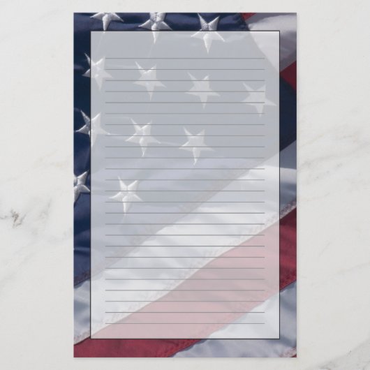 アメリカの旗 便箋 (正面)