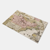 アメリカの旧フランス領植民地地図 北米ケベック ドアマット (アングル)