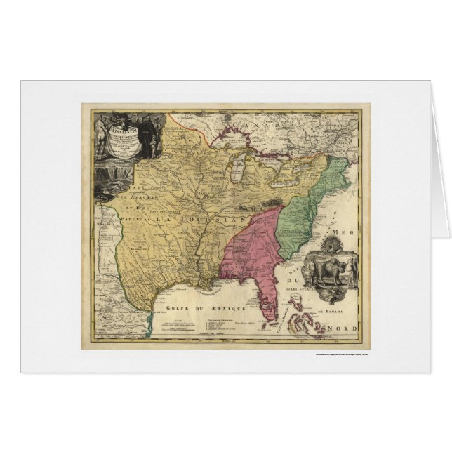 アメリカの早い地図1763年 (正面横)