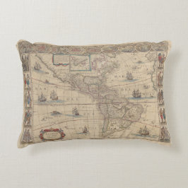 アメリカの早期地図（南アメリカと北アメリカ） アクセントクッション