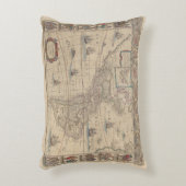 アメリカの早期地図(南アメリカと北アメリカ) アクセントクッション (正面(垂直))
