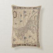 アメリカの早期地図(南アメリカと北アメリカ) アクセントクッション (裏面(縦))