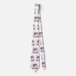 アメリカの星とストライプが7月4日に幸せ ネクタイ