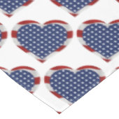 アメリカの星とストライプハート愛国的 テーブルクロス (アングル)