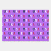 アメリカの星とストライプ ラッピングペーパーシート (正面2)