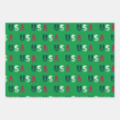 アメリカの星とストライプ ラッピングペーパーシート (正面)