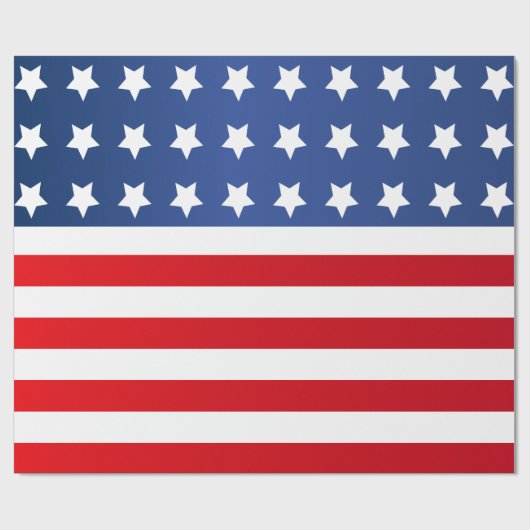 アメリカの星条旗の旗 ラッピングペーパー (フラット)