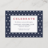 アメリカの星条旗をモチーフにした愛国的な軍隊ウェディング挿入カード エンクロージャーカード (正面)