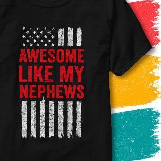 アメリカの星条旗を引用してすごいって言ってるみたいに、甥っ子達みたいでかっこいい Tシャツ