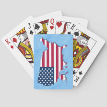 アメリカの星条旗赤白青海