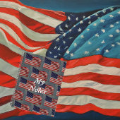 アメリカの星条旗 アメリカ国旗 アート 白いテキスト ノートブック