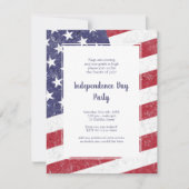 アメリカの星条旗 ヴィンテージスタイルのテキストを追加 招待状 (正面)