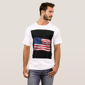 アメリカの星条旗 国民的 アメリカ国旗 Tシャツ (正面フル)