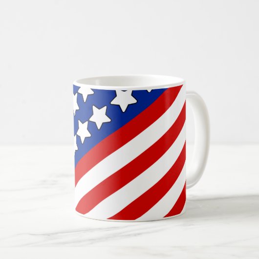 アメリカの星条旗 国民的 コーヒーマグカップ (正面右)