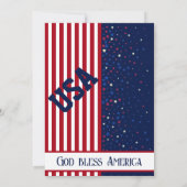 アメリカの星条旗 4th of July BBQ & Brew 招待状 (裏面)