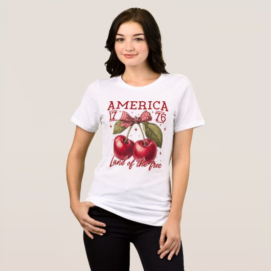 アメリカの最も甘い献上品 – 自由の国 トライブレンドTシャツ (正面全面)