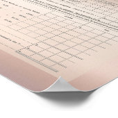 アメリカの最初の所得税型枠1040バラ金ゴールド ポスター (角)