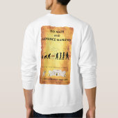 アメリカの服装のRaglan: 数学の頭が切れるな穴居人 スウェットシャツ (裏面)