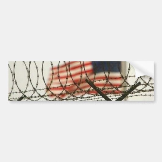 アメリカの未来-警察の州の刑務所の州 バンパーステッカー (正面)