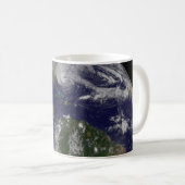 アメリカの東海岸に沿ったハリケーン「サンディ」。 コーヒーマグカップ (正面右)