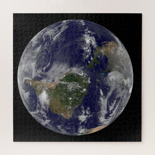 アメリカの東海岸に沿ったハリケーン「サンディ」。 ジグソーパズル (横)