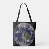 アメリカの東海岸に沿ったハリケーン「サンディ」。 トートバッグ (裏面)