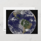 アメリカの東海岸に沿ったハリケーン「サンディ」。 ポストカード (正面/裏面)