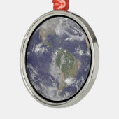 アメリカの東海岸に沿ったハリケーン「サンディ」。 メタルオーナメント (左)