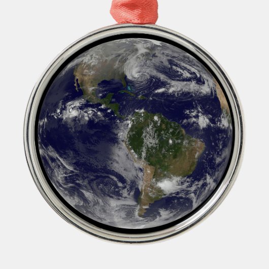 アメリカの東海岸に沿ったハリケーン「サンディ」。 メタルオーナメント (正面)