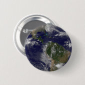 アメリカの東海岸に沿ったハリケーン「サンディ」。 缶バッジ (正面&裏面)