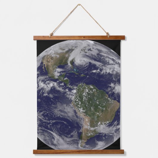 アメリカの東海岸に沿ったハリケーン「サンディ」。2 吊り下げ型タペストリー (正面)