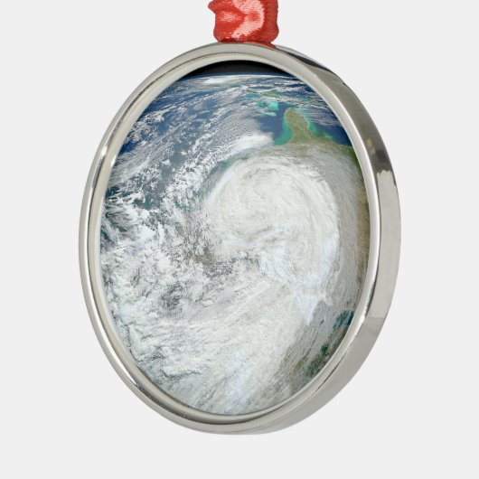 アメリカの東海岸に沿ったハリケーン「サンディ」。3 メタルオーナメント (左)