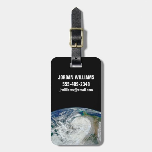 アメリカの東海岸に沿ったハリケーン「サンディ」。3 ラゲッジタグ (正面縦)