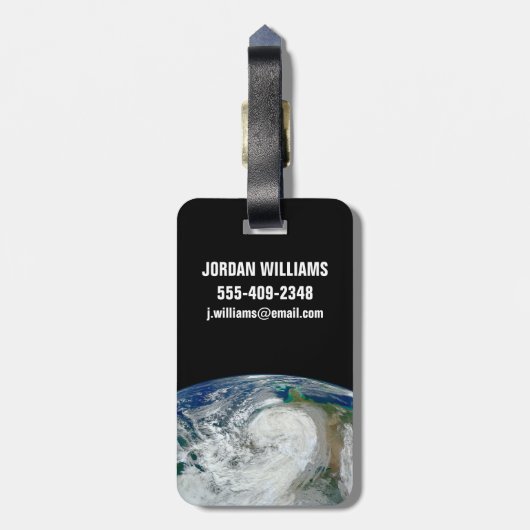 アメリカの東海岸に沿ったハリケーン「サンディ」。3 ラゲッジタグ (裏面縦)