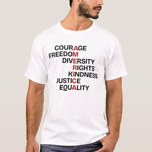 アメリカの核心価値 Tシャツ (正面)
