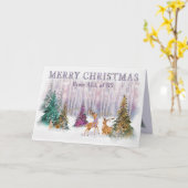 アメリカの森の野生動物カードからクリスマス カード (黄色い花)